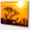 Designart - Orange Glow of African Sunset - Extra Large Wall Art Landscape